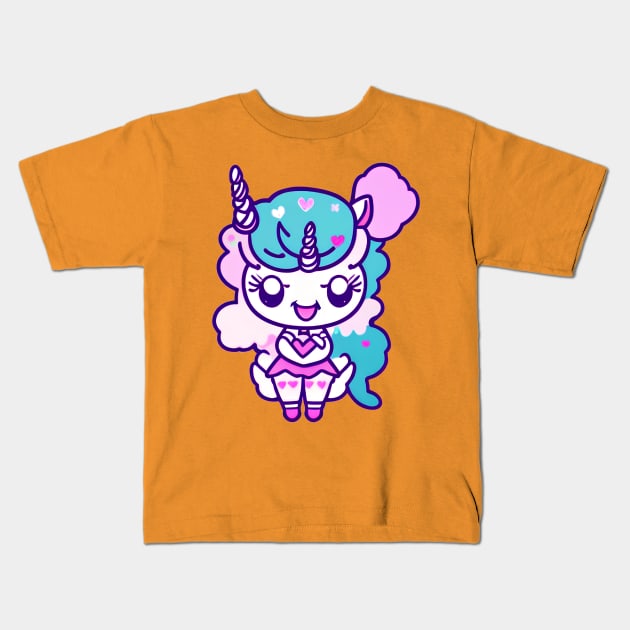 A CUTE KAWAI Unicorn Kids T-Shirt by mmamma030